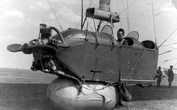 Моторизованный аэростат «Малыш» 1944 г. – гондола аэростата.