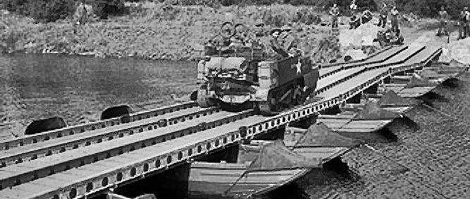 Легкий понтонный мост из парка М-1938