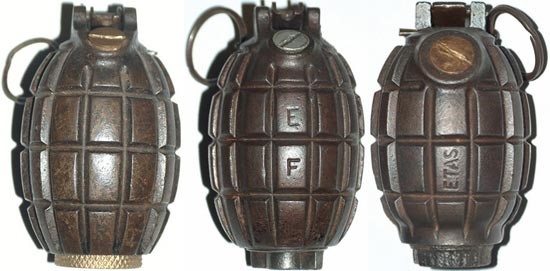 Ручные гранаты Mills-bomb № 5, № 23 и № 36