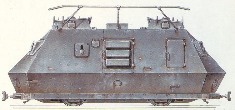Рисунок броневагона Schienenpanzer Stayer K 2670