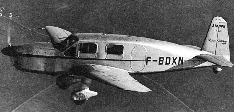 Вспомогательный самолет Caudron C.635 Simoun