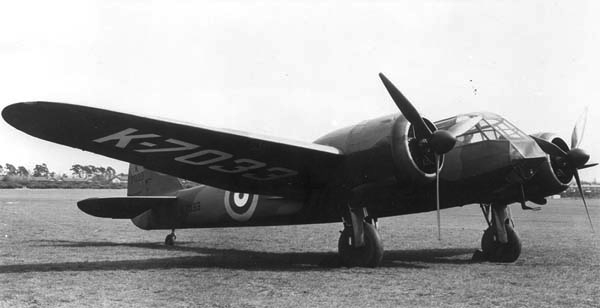 Бомбардировщик Bristol Blenheim Mk-I