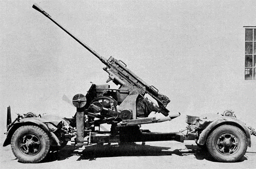 50-мм зенитная пушка FlaK-41 на колесном ходу