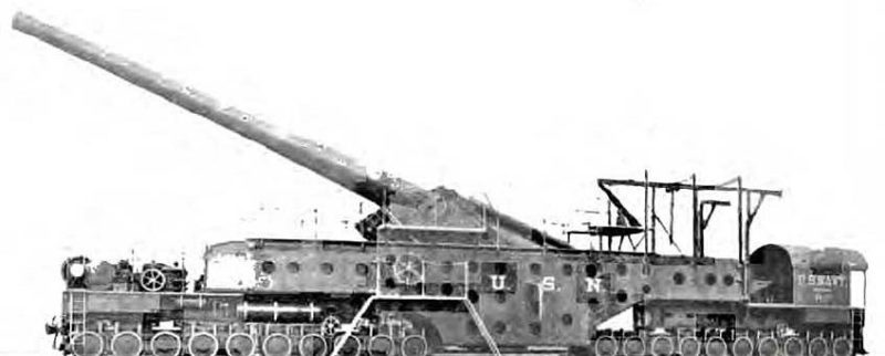 Железнодорожное орудие14 inch Mk-IV на платформе Mk-II