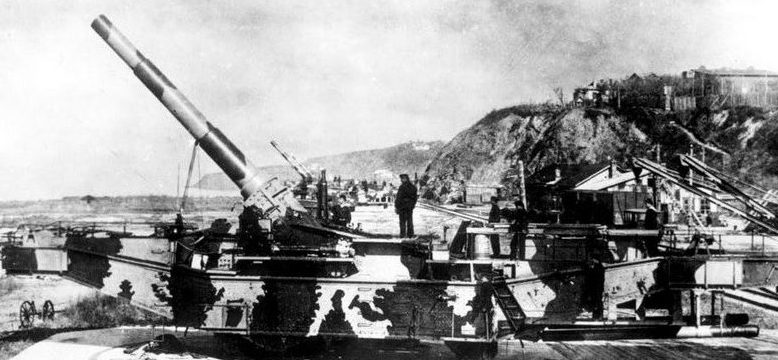Железнодорожная артиллерийская установка ТМ-2-12 с 305-мм орудием