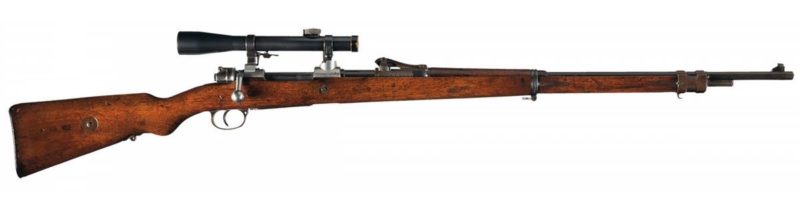 Винтовка Mauser Gew. 98 с оптическим прицелом.