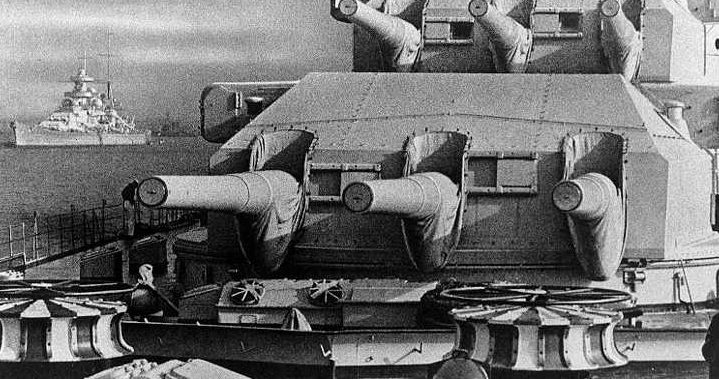 Орудие 28-cm SK C/34 корабельный вариант