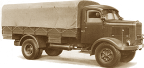 Бортовой грузовик Isotta-Fraschini D-80 COM с тентом