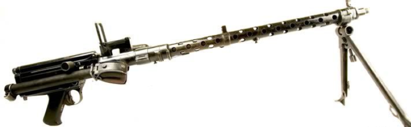 Ручной пулемет MG -13 Dreyse со сложенным прикладом