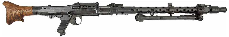 Ручной пулемет MG-34 со сложенными сошками