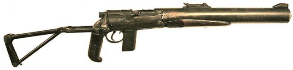 Карабин De Lisle Commando с пистолетной рукояткой и складным прикладом