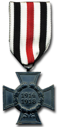 Почетный крест за мировую войну 1914-1918. Всего было вручено 345 тысяч крестов вдовам и около 373 тысячи крестов родителям погибших.