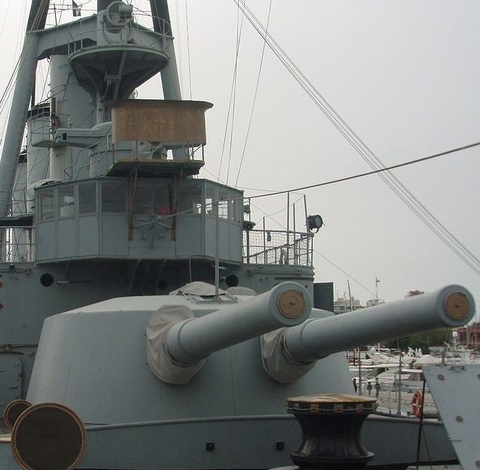 Корабельное орудие BL 9.2 inch Mk-XIV, установленное на крейсере «Georgios Averof».