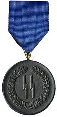 Аверс медали за 4 года службы в СС.