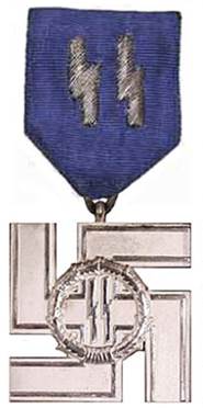 Аверс медали за 12 лет службы в СС