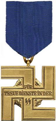 Реверс медали за 25 лет службы в СС.