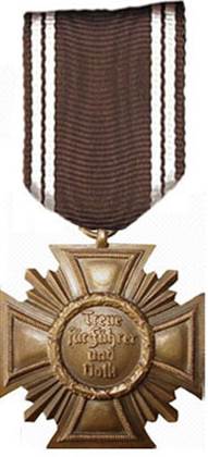 Реверс медали за 10 лет службы в НСДАП.