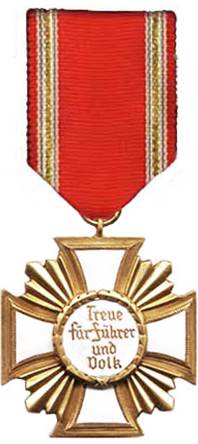 Реверс медали за 25 лет службы в НСДАП.