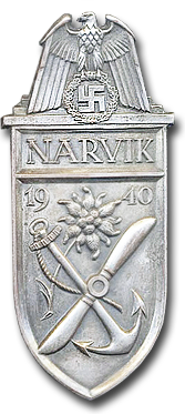 Щит «Нарвик» в серебре.