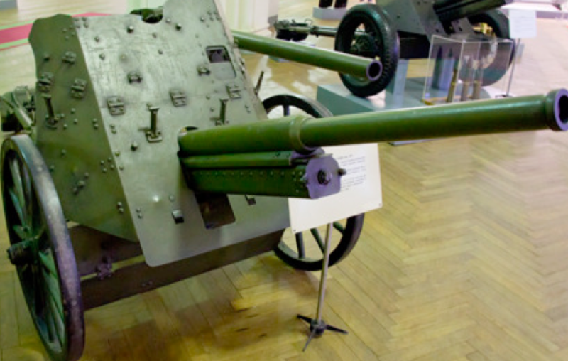 Противотанковая 45-мм пушка обр.1932 г. (19-К) на деревянных колеса