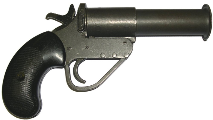 Сигнальный пистолет Webley & Scott №1 Mk-V с раструбом на стволе