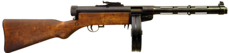 Пистолет-пулемет Suomi-КР M-31 с барабанным магазином на 71 патрон