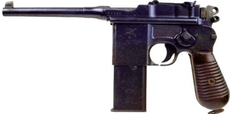 Пистолет Mauser C-96 model 712 - вариант с переводчиком режимов огня и отъемным магазином на 20 патронов