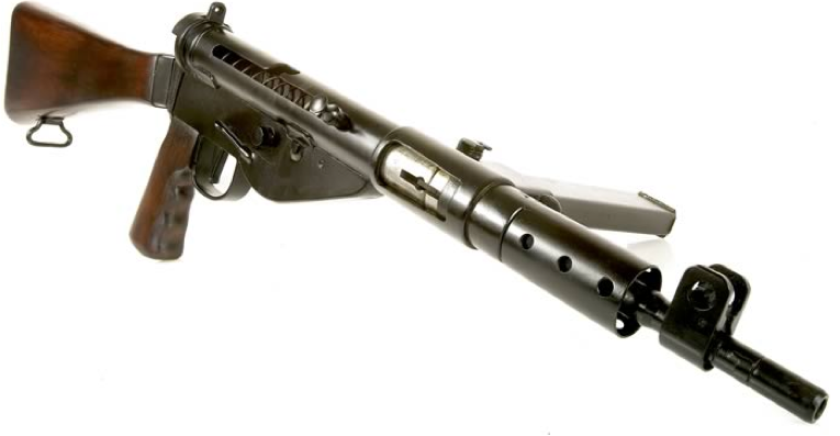 Пистолет-пулемет STEN Mk-V без передней ручки