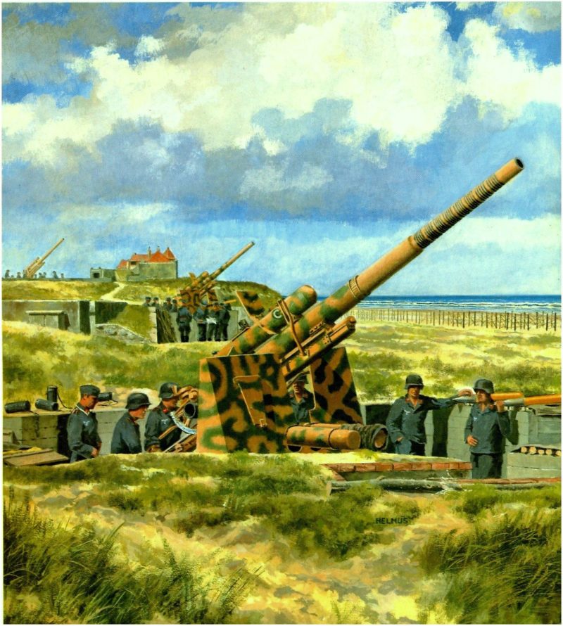 Postma Thijs. Зенитная батарея 8,8 cm Flak 36.