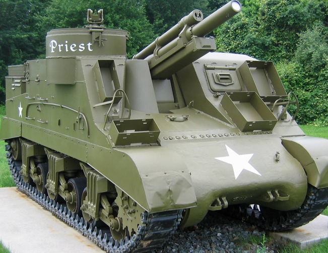 САУ 105-mm Howitzer Motor Carriage M-7 (Priest)