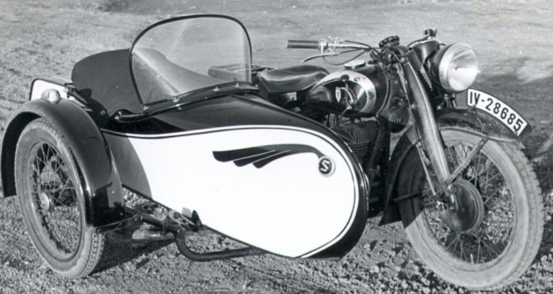 Мотоцикл DKW SB-500 с коляской