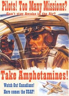 Один из американских плакатов времен Второй мировой, агитирующих за применение амфитамина.