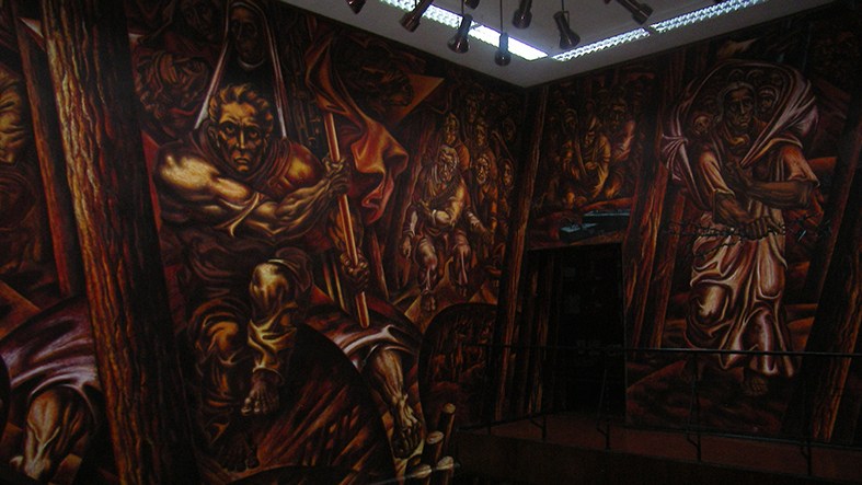 Роспись в фойе музея