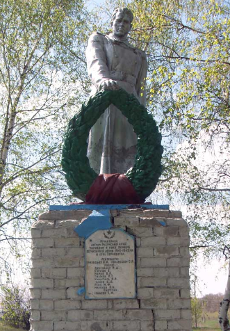 с. Терноватка Сахновщинского р-на. Памятник установлен на братской могиле, в которой похоронено 14 воинов, в т.ч. 5 неизвестных