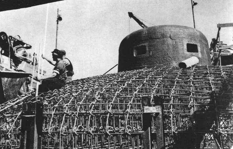 Строительство бункера. 1938 г.