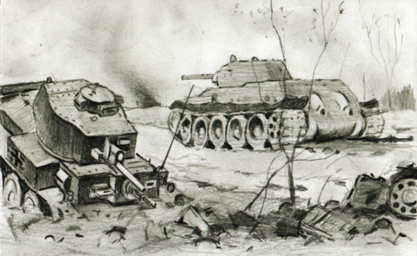 Базуев Денис. Танковый погром под Хандрово. 12 сентября 1941 г.