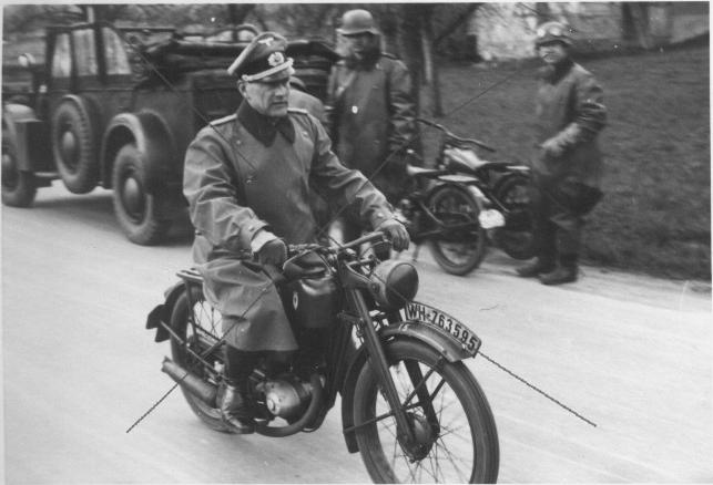 Мотоцикл DKW. Бельгия. 1940 г.