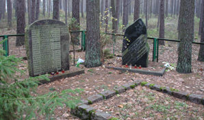 Памятники на воинском кладбище.