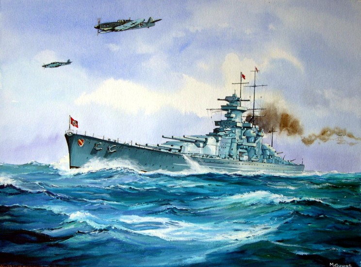 Guyot Michel. Крейсер «Scharnhorst».