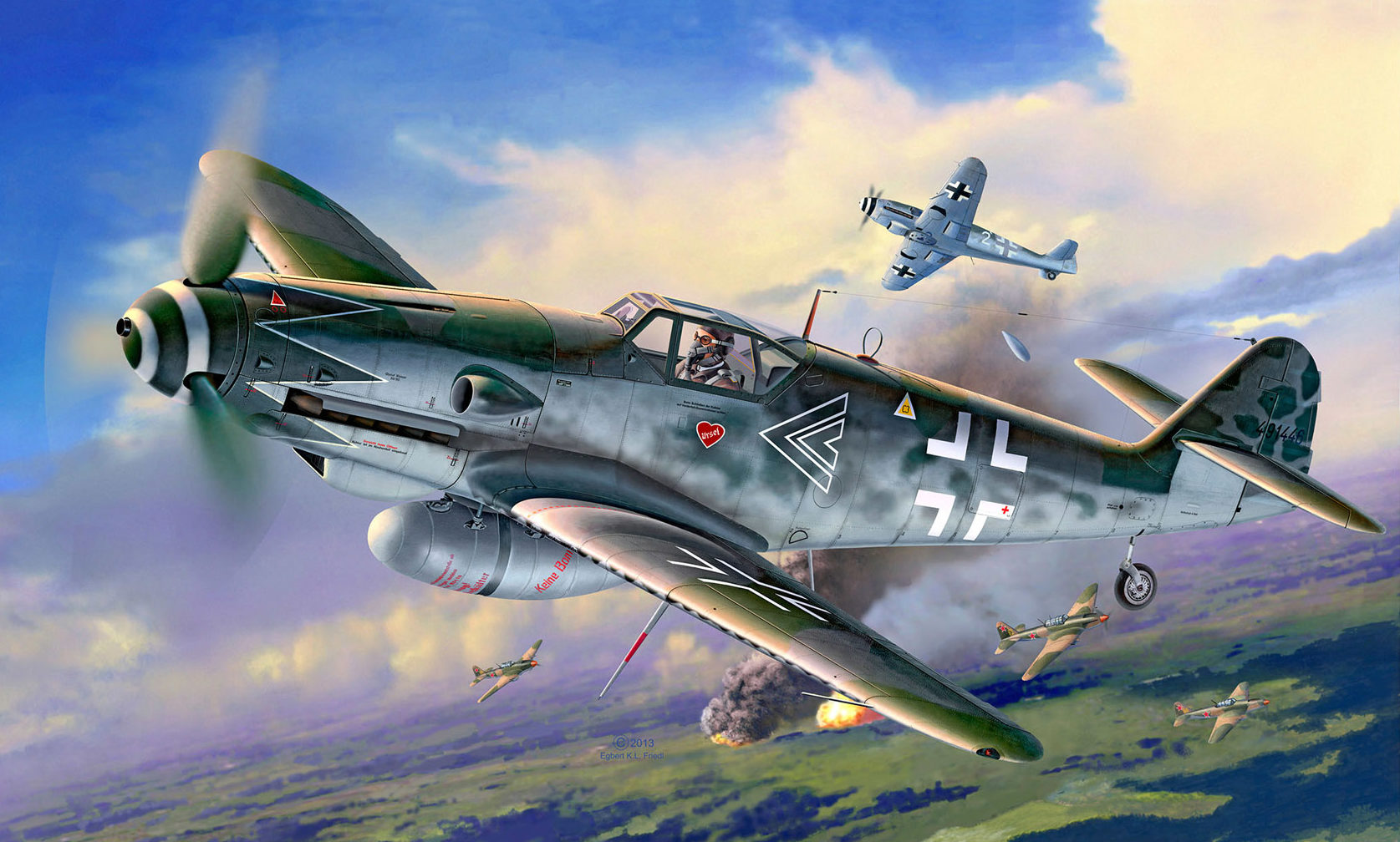 Friedl Egbert. Истребитель Bf-109 G.