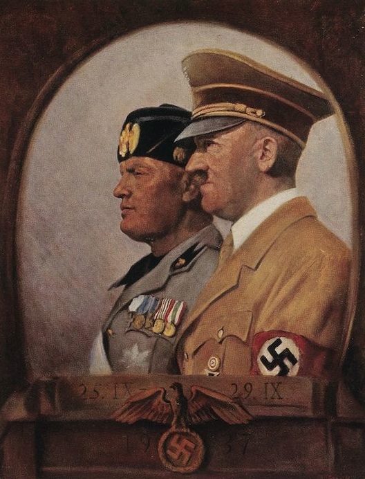 Ottomar Anton. Адольф Гитлер и Бенито Муссолини. 