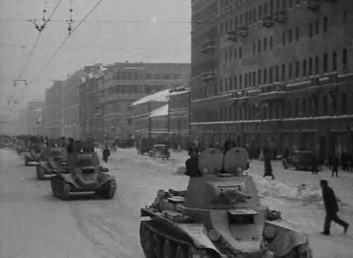 Танки на Тверской. Зима 1941 г.