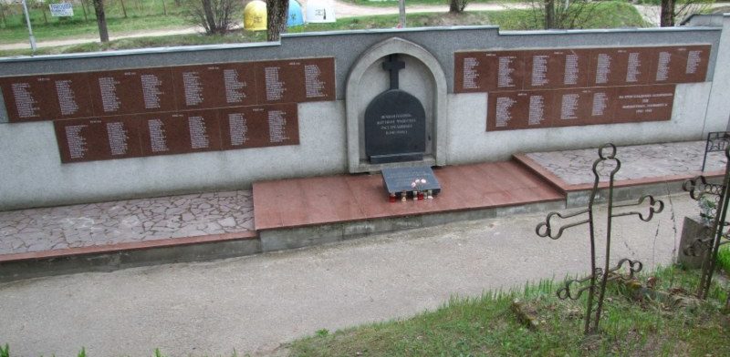 г. Вильнюс. Мемориал на Ефросиньевском кладбище, установленный на братской могиле, в которой похоронено 1154 жертвы фашизма. 