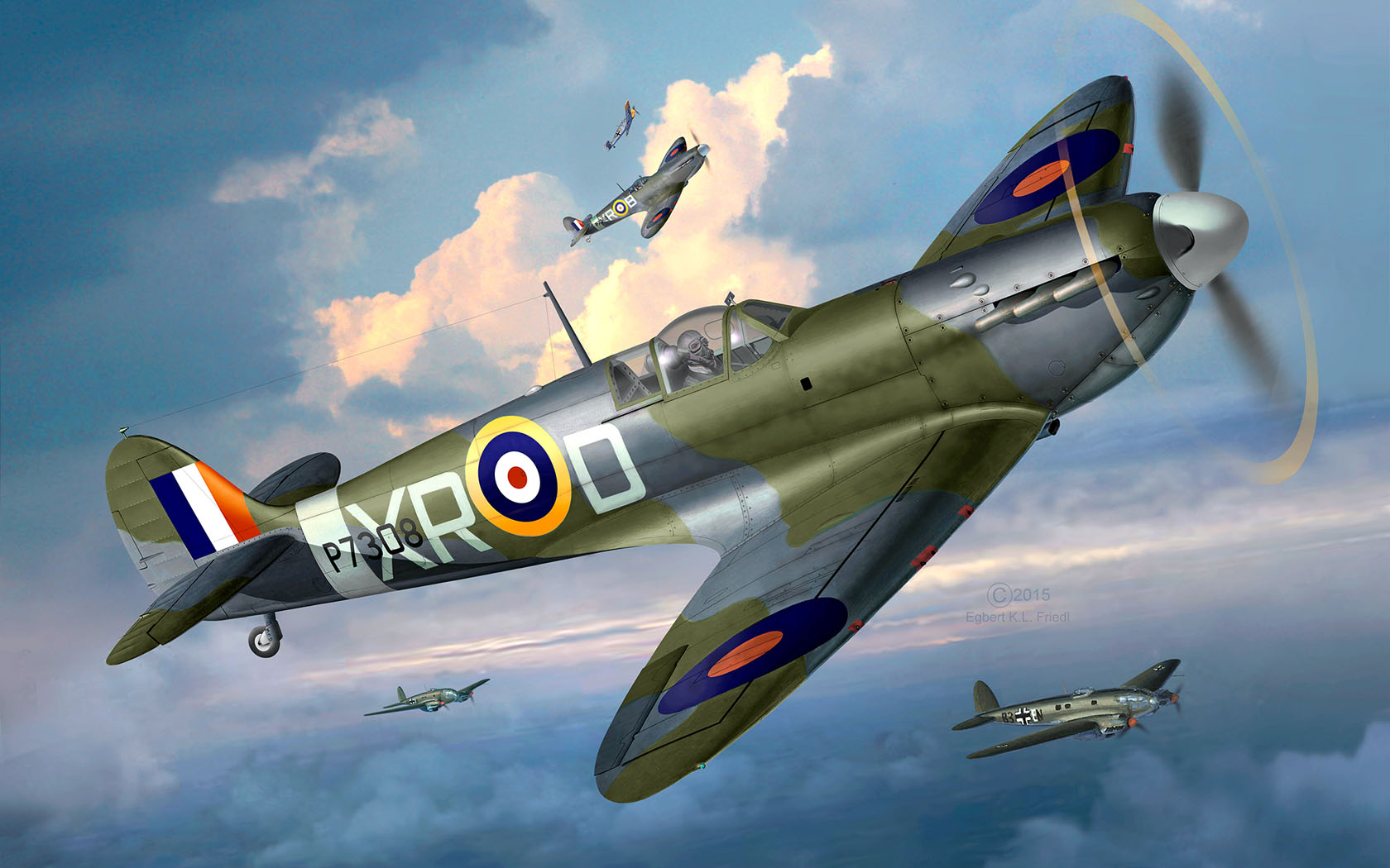 Friedl Egbert. Истребитель Supermarine Spitfire Mk.IIa.