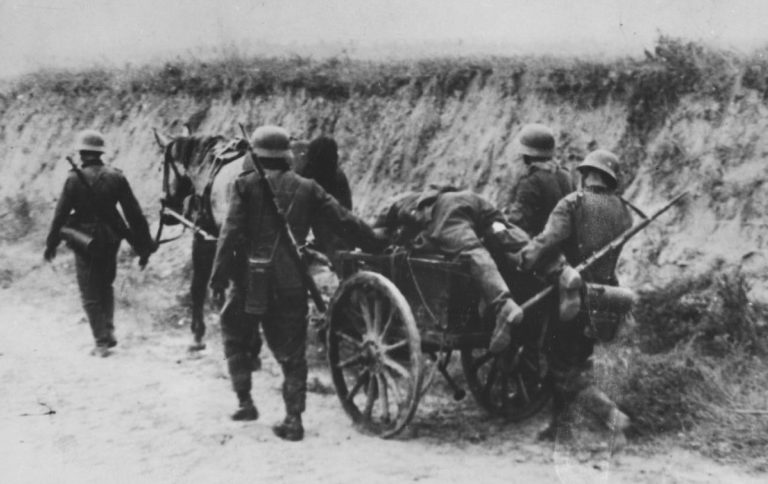 Эвакуация раненных в районе Сталинграда. 1942 г.