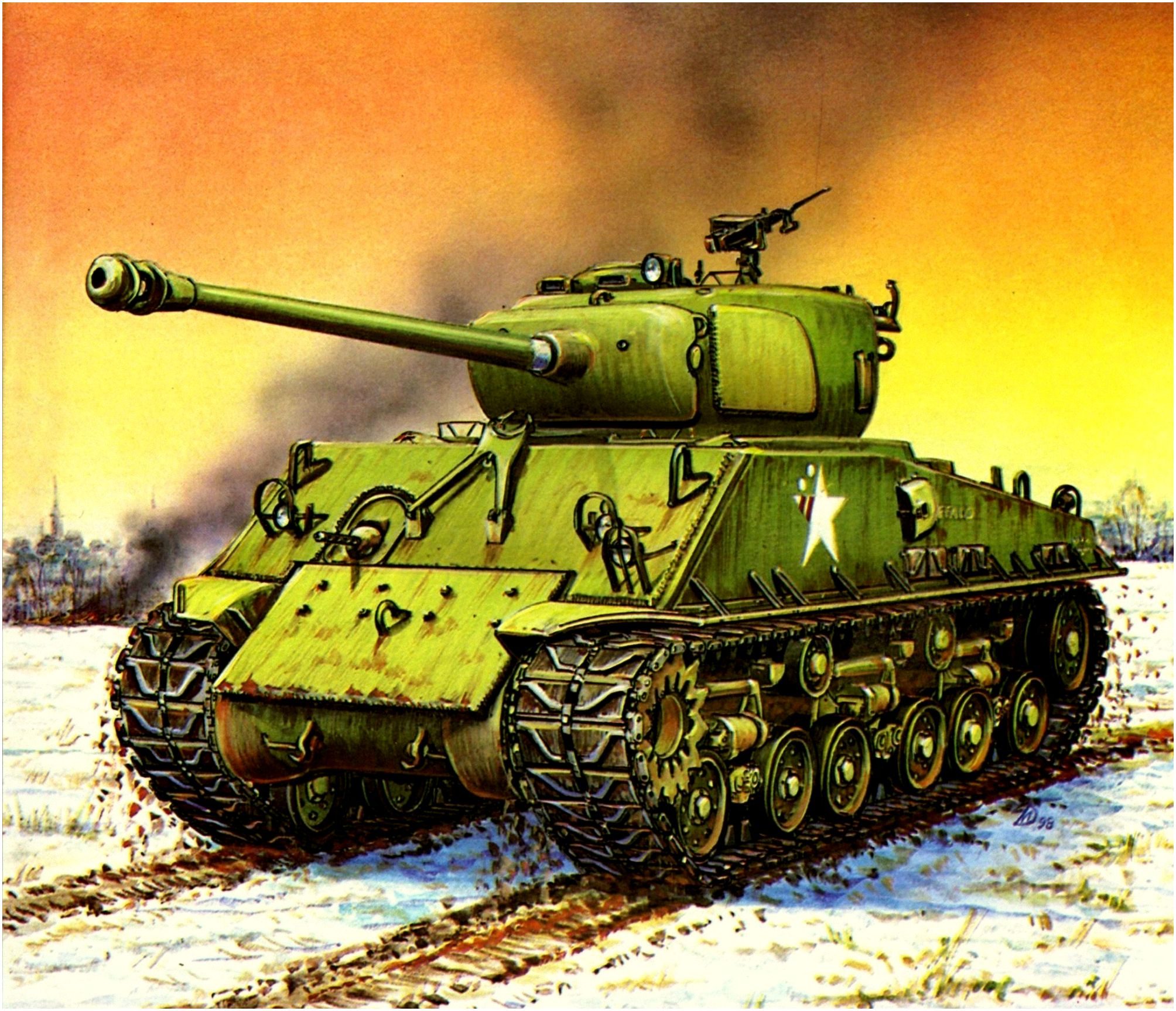 Дмитриев Михаил. Танк M-4A3E8 Sherman.
