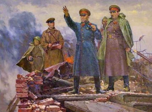 Семенов Алексей. Г.К. Жуков и И.И. Федюнинский на Пулковских высотах 1941 г. 