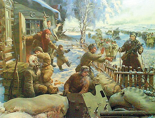 Корнеев Евгений. Фрагмент диорамы «Лобня. Контрнаступление 6 декабря 1941 г.».