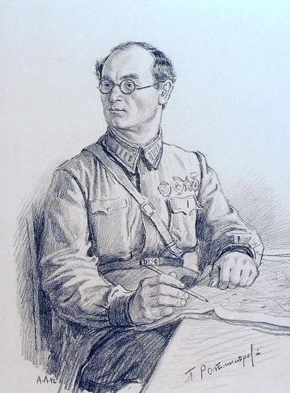 Лаптев Алексей. Портрет полковника П. Ротмистрова. 