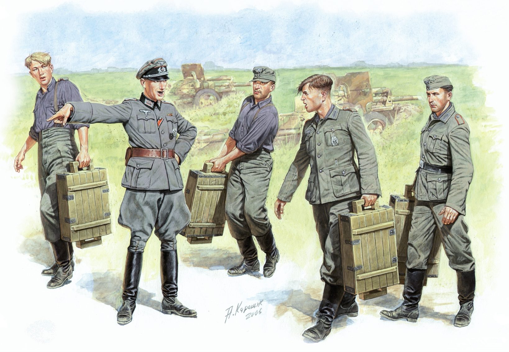 Каращук Андрей. Немецкие артиллеристы.